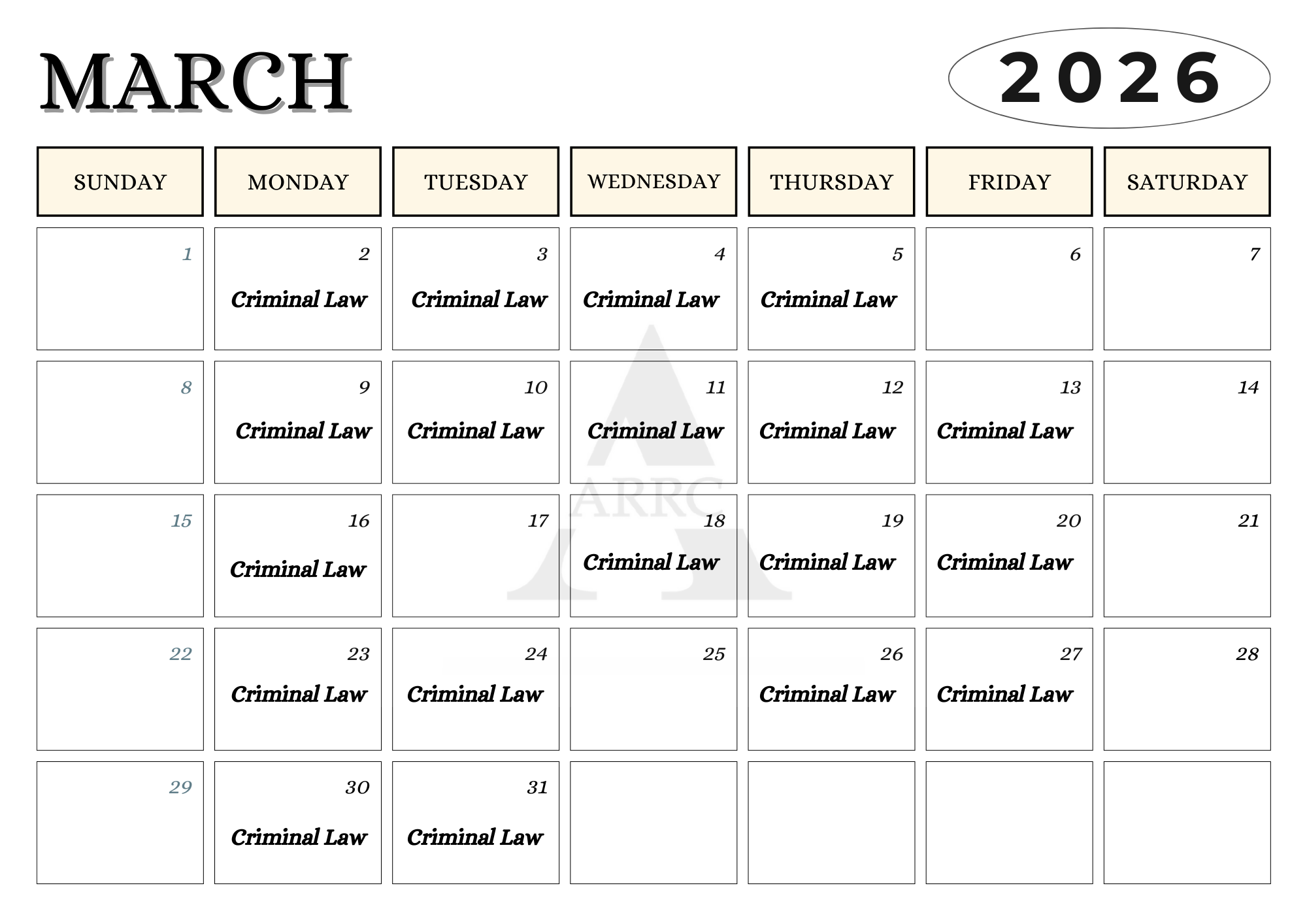 March